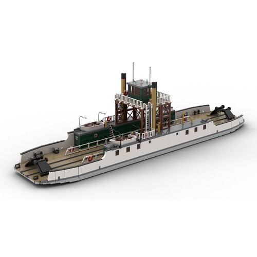 Moc bigger railroad ferry ship - moc,
