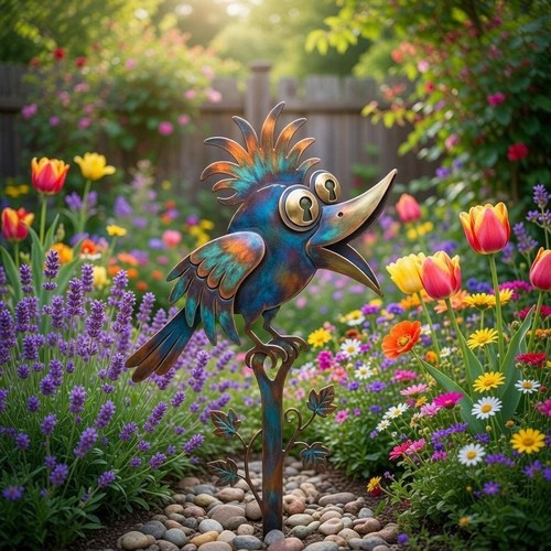 Funny bird garden decor - funny,