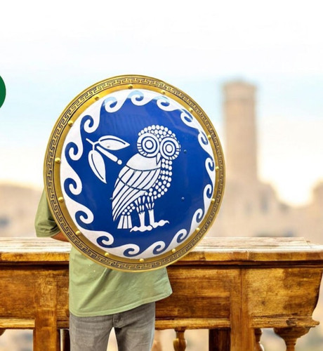 Athena owl greek shield - athena,