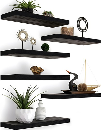 Pcs black wood floating - black,