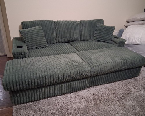 Courduroy green memory foam - courduroy,