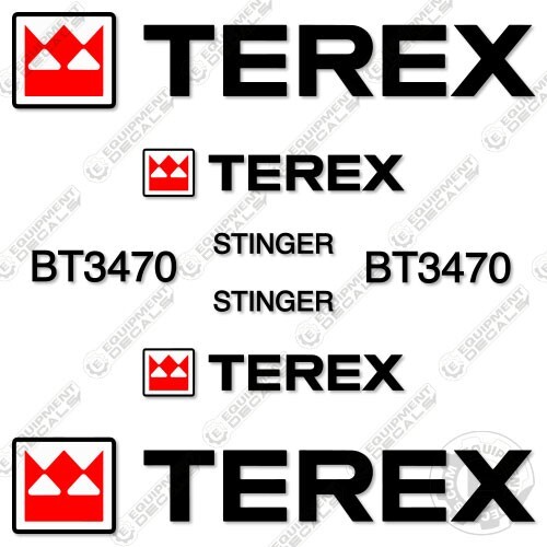 Fits terex bt3470 decal - bt3470,