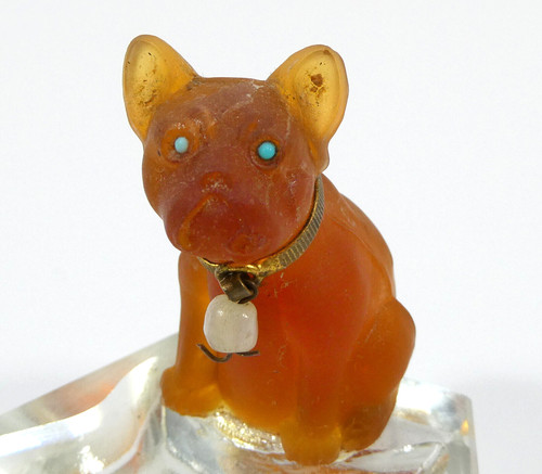 French bulldog gablonz - gablonz, glass