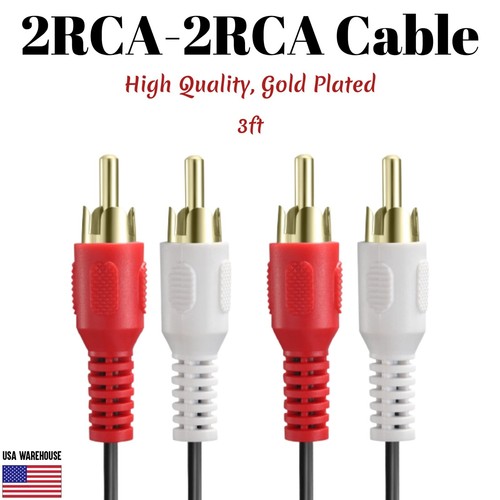 3ft audio 2rca male - 3ft, to