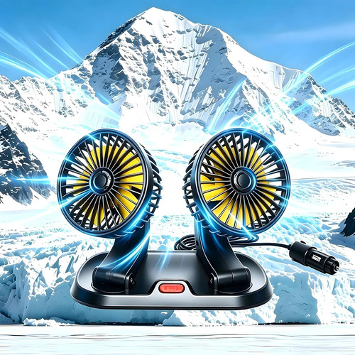 12v dual head car fan - head, fan,