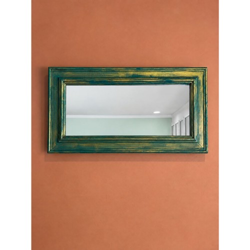 Distressed teal gold - teal, wall