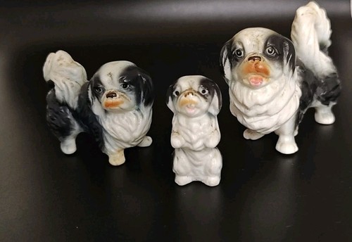 Vintage bone china pekingese - vintage,