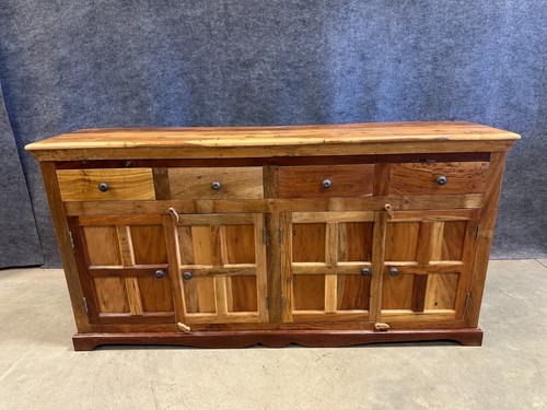 Rustic solid wood door - wood, 4-door
