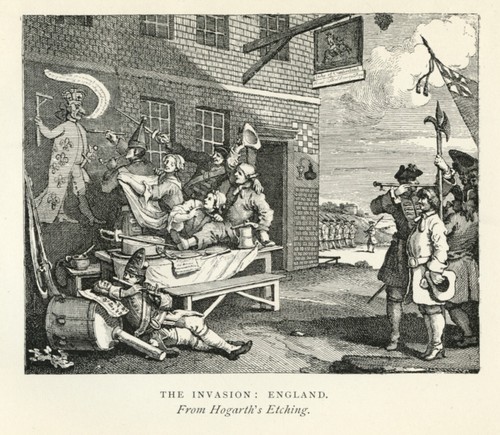 Hogarth etching invasion - hogarth,