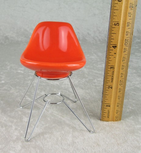 Miniature modern chair - modern, orange