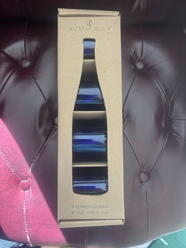 Refresh glass set blue - of,