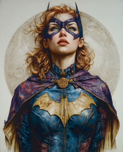Batgirl blue and - blue-and-gold, armor