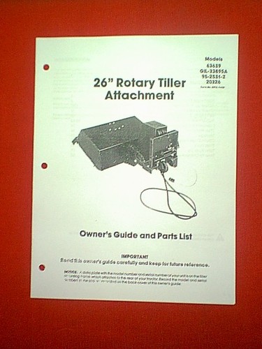Gilson tractor tiller - gilson,