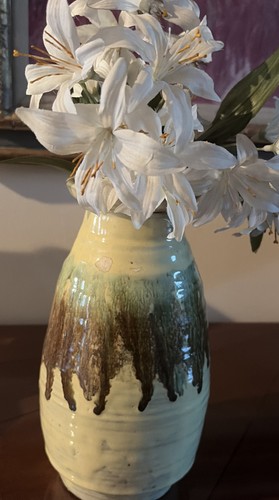 Vintage pottery vase - vintage,
