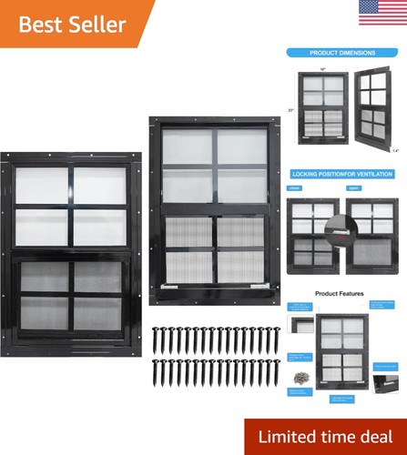 Aluminum shed windows 18x23 - aluminum,