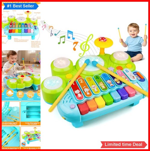 Baby piano drum set toddler - set,