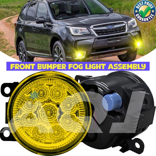 Pair front bumper - yellow, fog