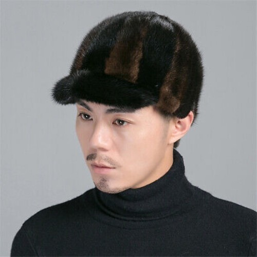 Men real mink fur - men's,