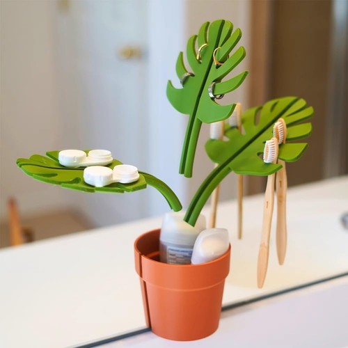 Toothbrush holder mirror - toothbrush,