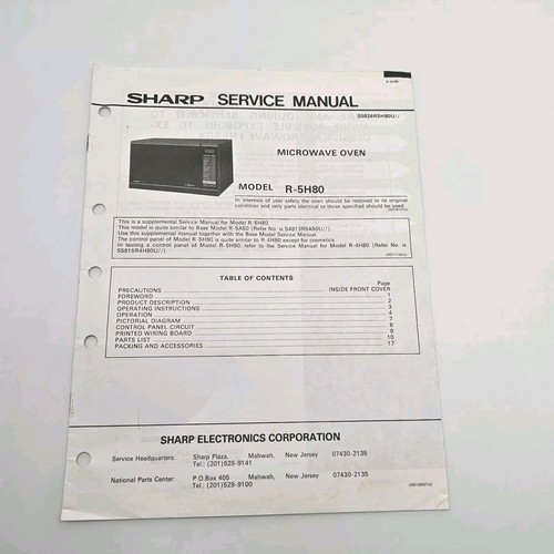 Oem sharp service manual for - sharp,