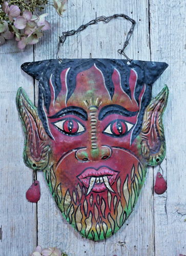 Devil face mask - sheet, metal