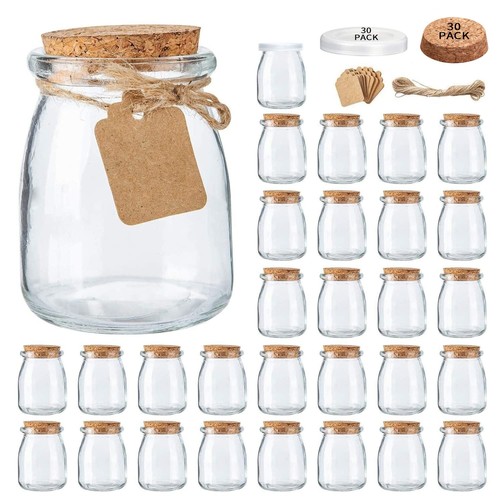 Glass jars with lids - with, lids,mini