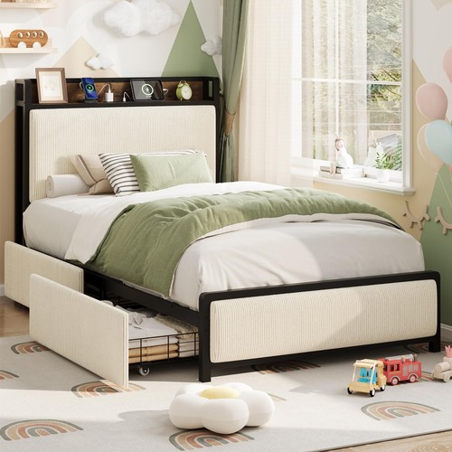 Twin size bed frame with - twin,