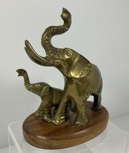 Vtg brass elephant calf - brass,
