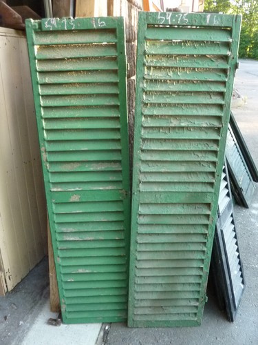 Pair victorian fixed - fixed, louvered