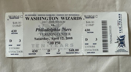 Vntg nba basketball ticket - vntg,