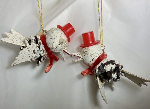 Putz pinecone bird - bird, ornaments