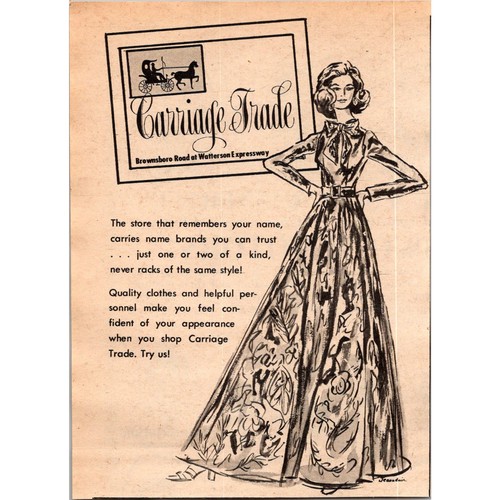 Carriage trade quality clothes - quality,