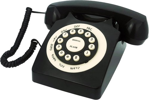 Retro corded landline phone - retro,