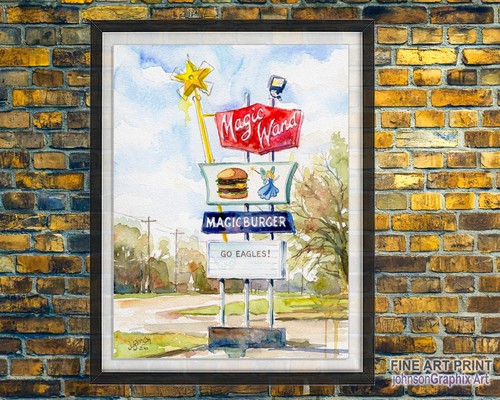 Magic wand diner watercolor - magic,