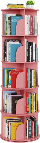 Pink tier rotating bookshelf - rotating,