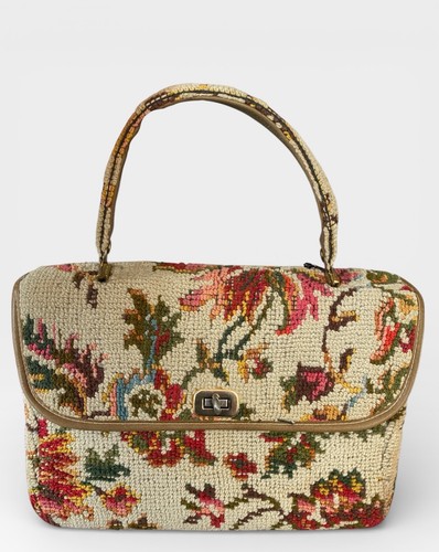 Vintage 1970s floral handbag - floral,