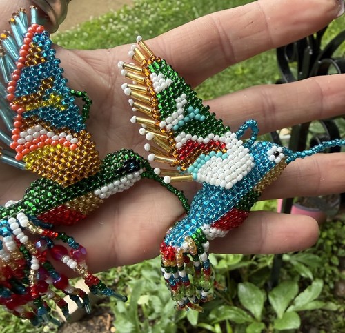 Huichol beaded hummingbird - huichol,