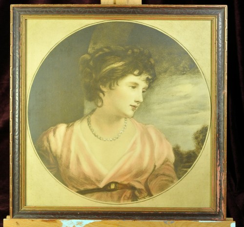 Hand colored stone lithograph