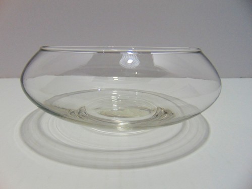 Small clear glass bubble vase - small,
