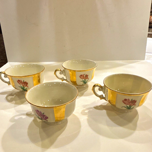 Set porcelain tea cups - set, 4