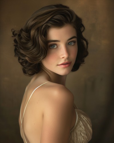 Blue eyed beauty - wearing, beige
