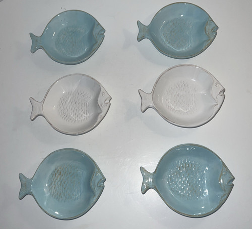 Blue sky ceramic fish shaped - ceramic,