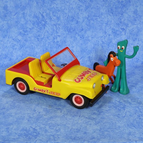 1966 gumby jeep with figures - with,
