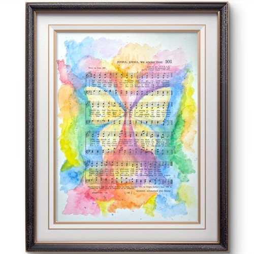 Original 12x9 abstract - abstract, joyful