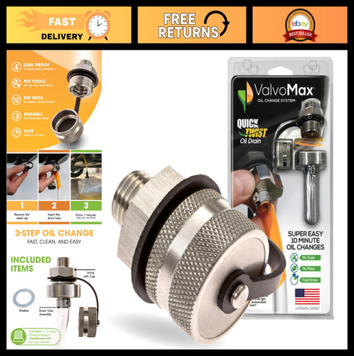Quick twist oil drain - drain, valve
