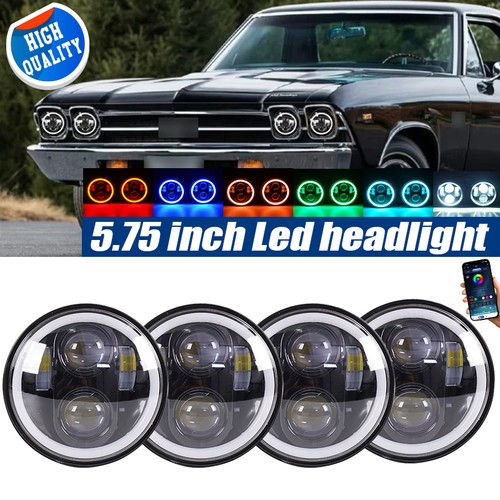 4pcs 4 rgb - 5-3/4", led