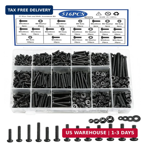 516pcs nuts and bolts - nuts,