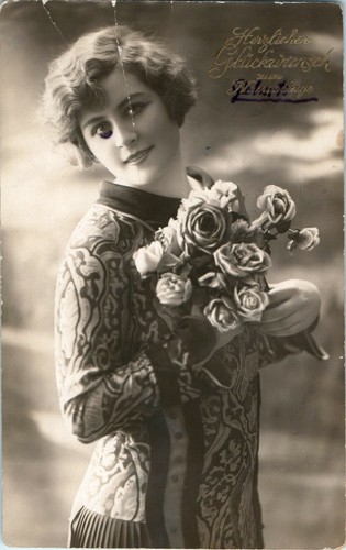 Rppc youing beautiful woman - beautiful,