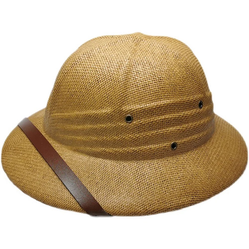 Toquilla straw pith helmet - straw,