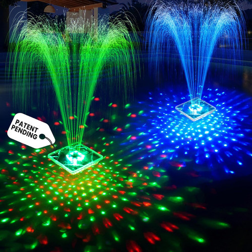 Upgraded solar pool fountain - upgraded,